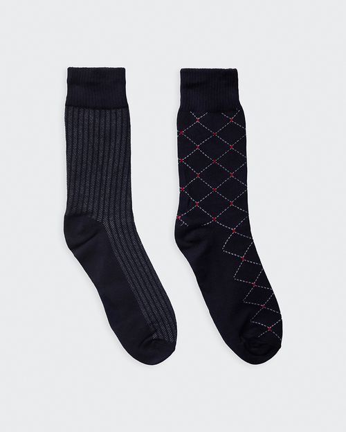 Calcetines Pack x 2 Hombre Formal Azul