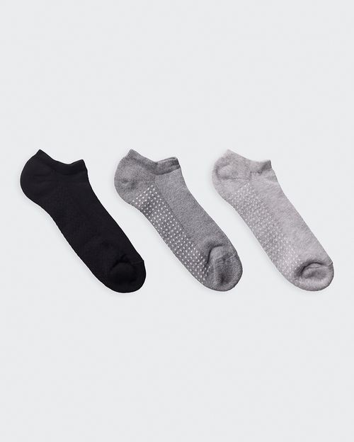 Calcetines Pack x 3 Mujer Mitzy Melange Oscuro/Negro/Melange