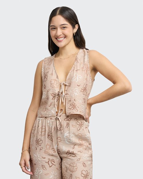 Top Mujer Mela Beige