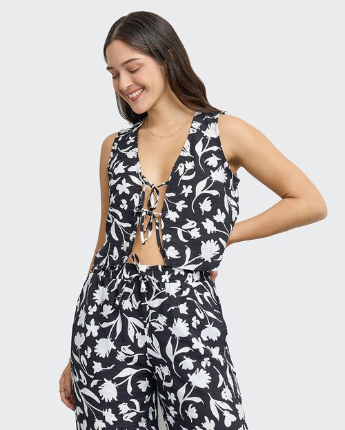Top Mujer Mela Negro