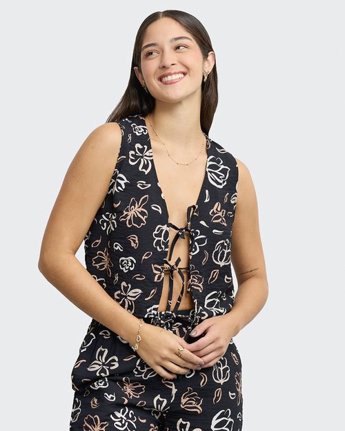 Top Mujer Mela Negro