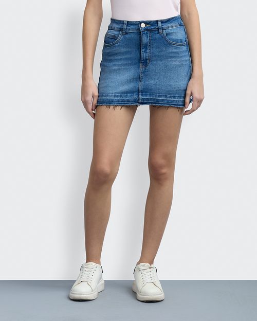 Falda Short Mujer Jesi Medium Wash