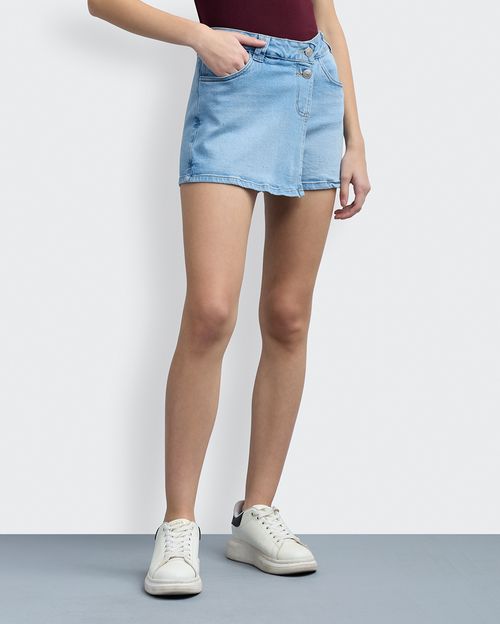 Falda Short Mujer Monik Light Wash
