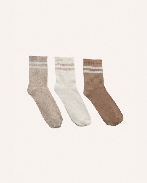 Calcetines Pack x 3 Mujer Belinda Coco/Coco Melange/Beige