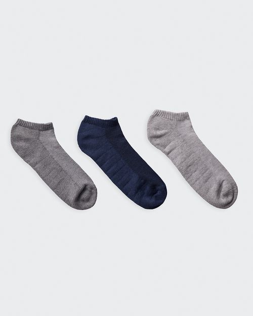 Calcetines Pack x 3 Hombre Mitzo Azul/Melange/Melange Oscuro
