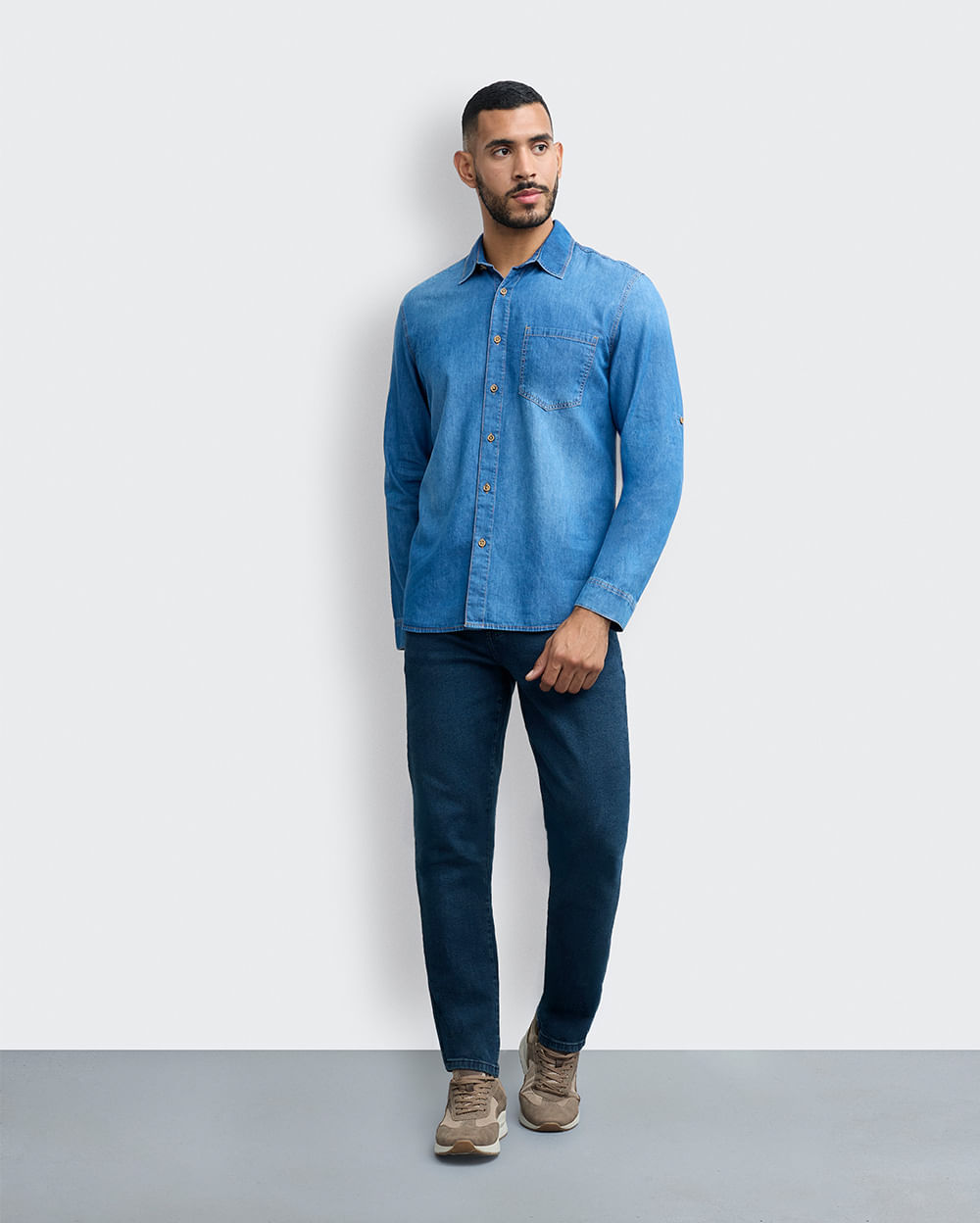 Camisa-Hombre-Sainz-Medium-Wash-M