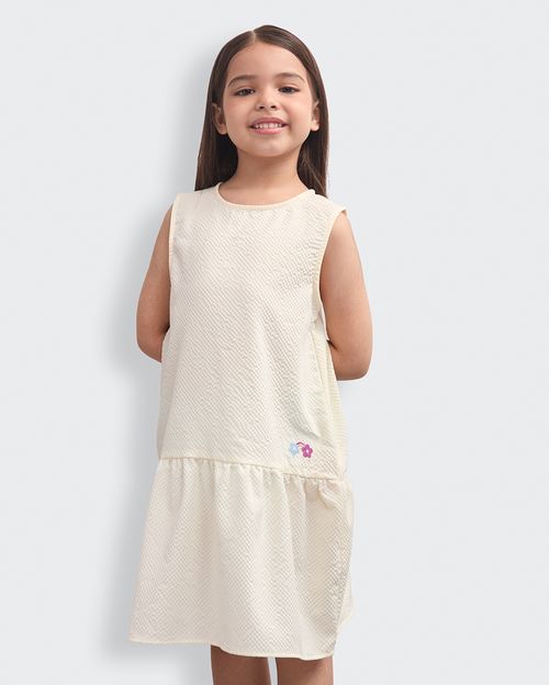Vestido Niña Viviana Crema Pastel