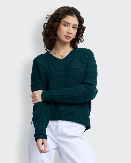 Chompa Mujer Yesli Verde Esmeralda