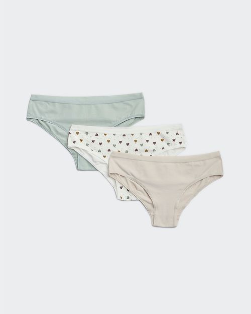 Trusa Pack x 3 Mujer Kalena Verde/Coco/Verde Pastel