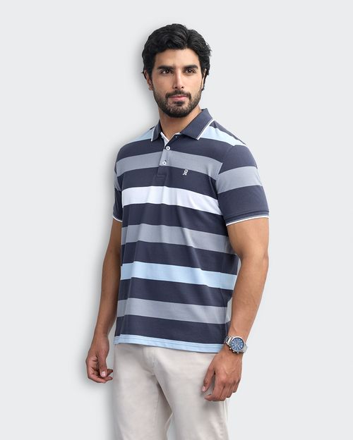 Polo Cuello Camisa Hombre Saylor Azul Pacífico