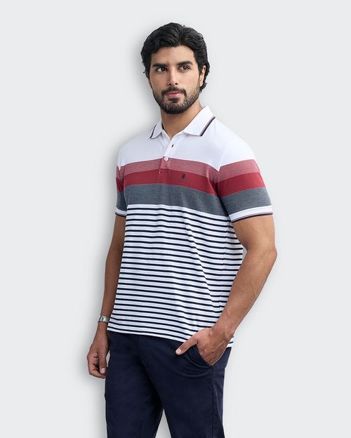 Polo Cuello Camisa Hombre Saylor Blanco Optico