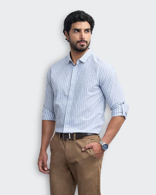 Camisa Hombre Sebastian Celeste Lavanda