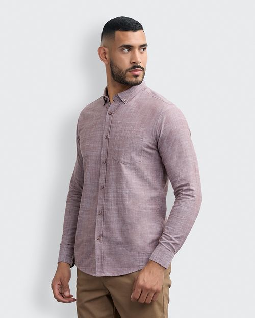 Camisa Hombre Paolo Vino Oscuro