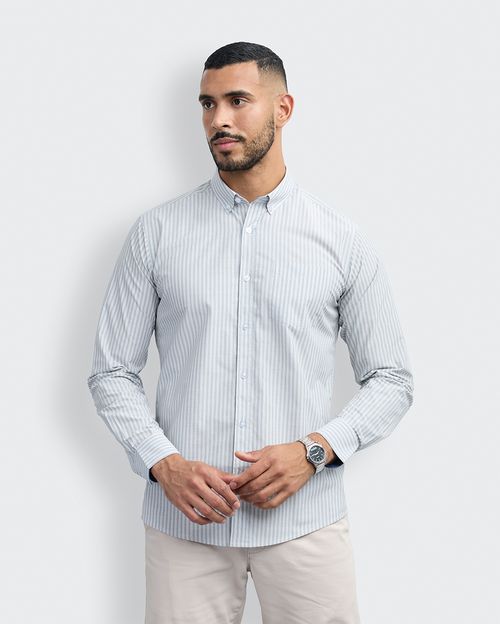 Camisa Hombre Piedro Gris Claro