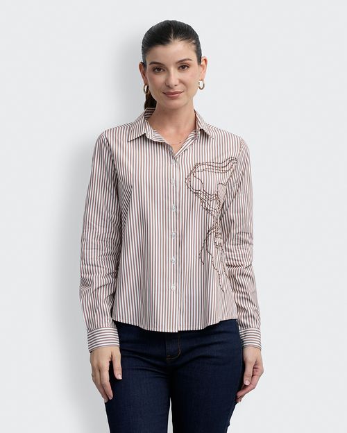 Blusa Mujer Sabah Marron Pecana
