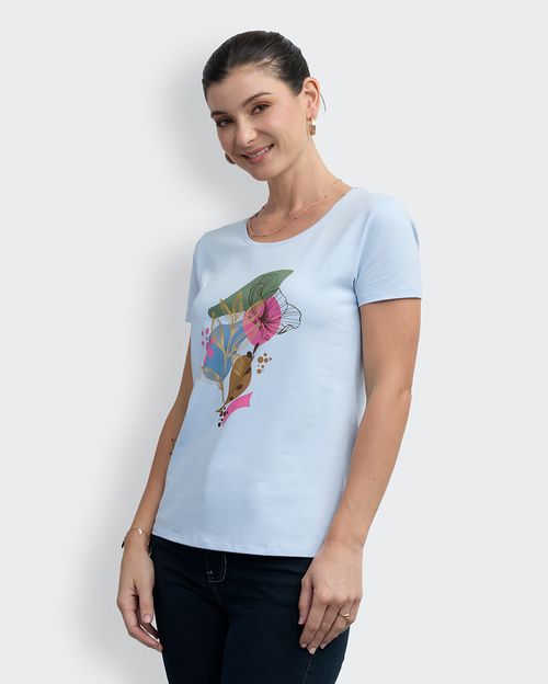 Polo Mujer Romina Celeste Agua