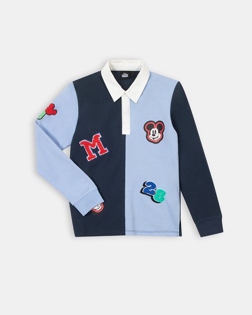 Polo Cuello Camisa Niño Hugo Azul