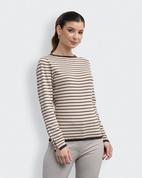 Polo Mujer Cami List Beige