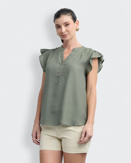Blusa Mujer Mary Verde Cemento
