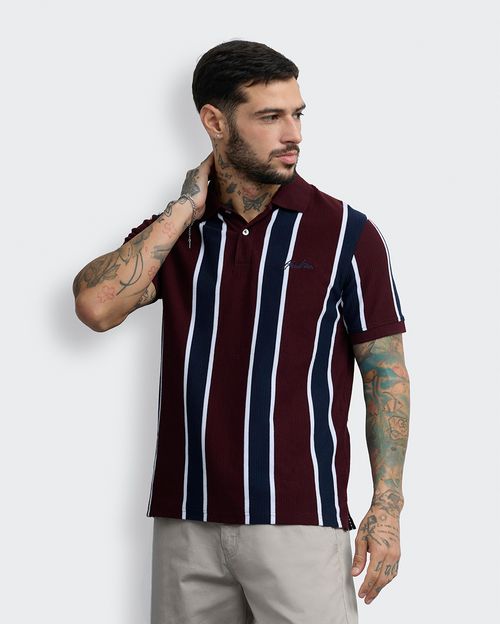 Polo Cuello Camisa Hombre Arjona Guinda Taw