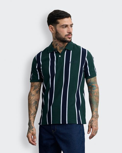 Polo Cuello Camisa Hombre Arjona Verde Botella