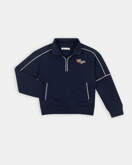 Polera Niña Mari Azul Nautico Seda