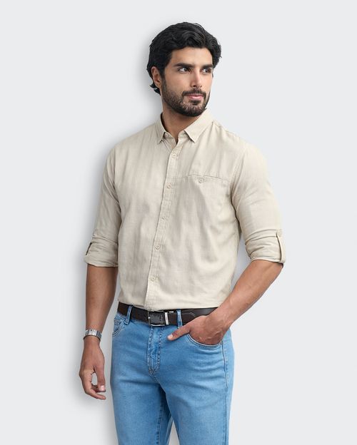 Camisa Hombre Joan Beige Safari