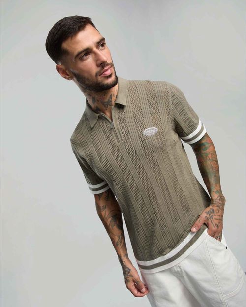 Polo Cuello Camisa Hombre Since Verde Oil