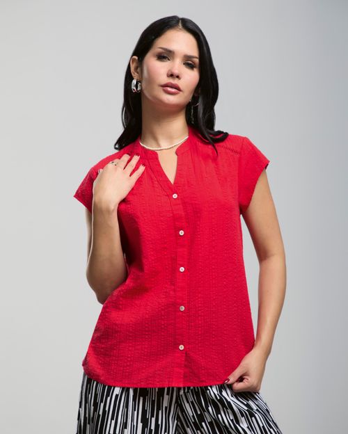 Blusa Mujer Cata Solid Rojo Tomate