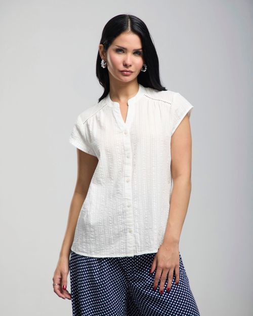 Blusa Mujer Cata Solid Coco