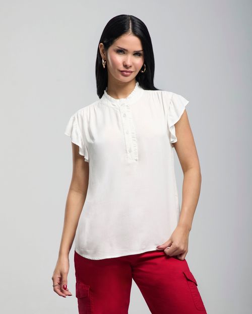 Blusa Mujer Ruth Blanco Optico