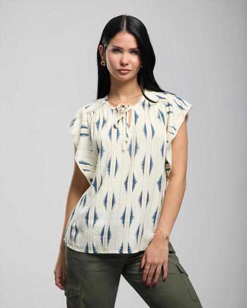 Blusa Mujer Vale Azul Nautico