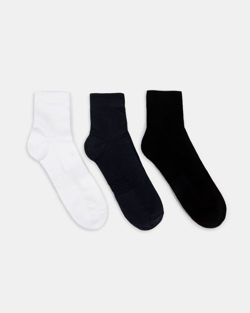 Calcetines Pack x3 Hombre Henry Negro/Blanco/Azul