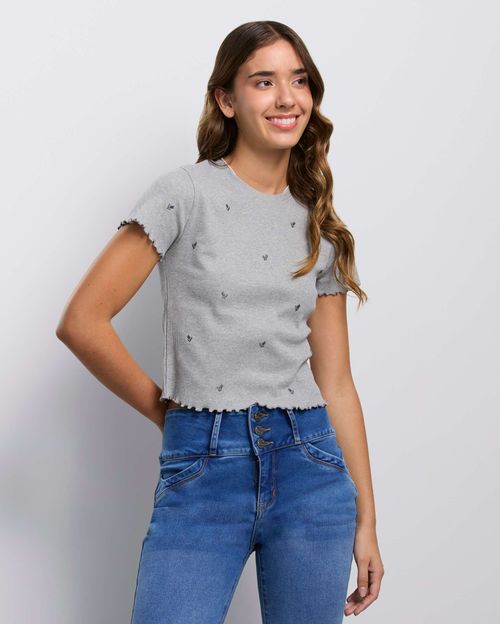 Polo Mujer Kate Plomo Melange
