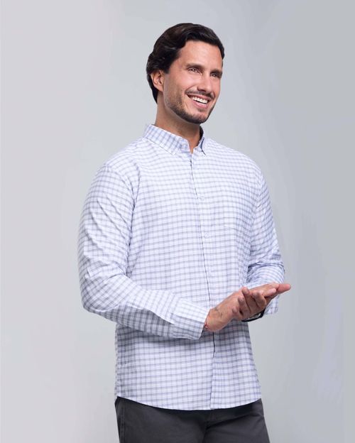 Camisa Hombre Piedro Azul Dutty