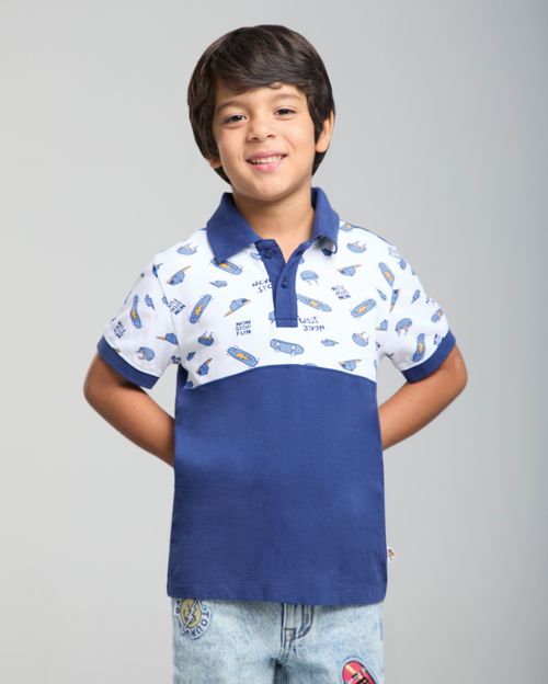 Polo Cuello Camisa Niño Manuel Azul Marino