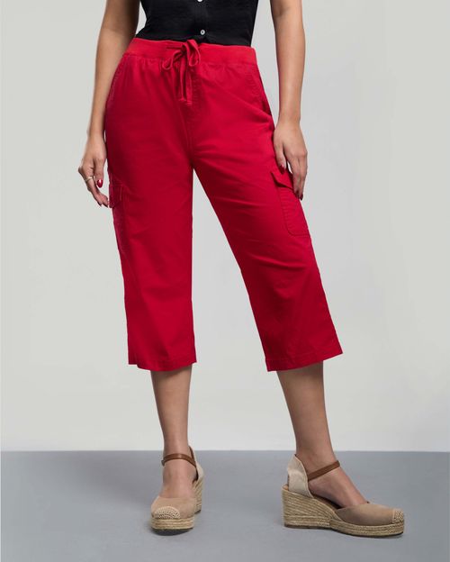 Bermuda Mujer Margarita Rojo Rubi