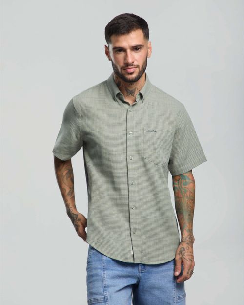 Camisa Hombre Domenico Verde Olivo