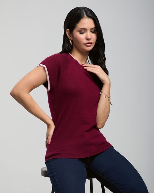 Polo Mujer Juliet Borgoña