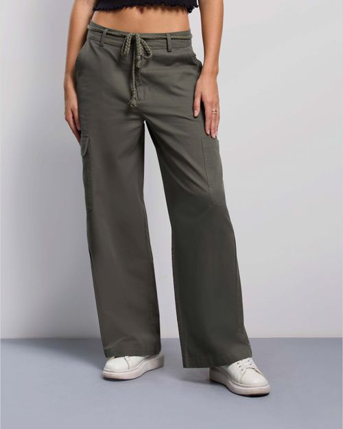 Pantalón Mujer Brisel Verde Dusty
