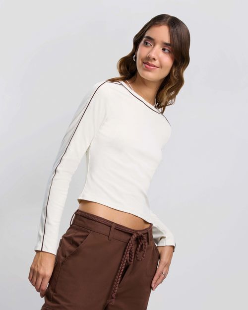 Polo Mujer Caro Crema Pastel