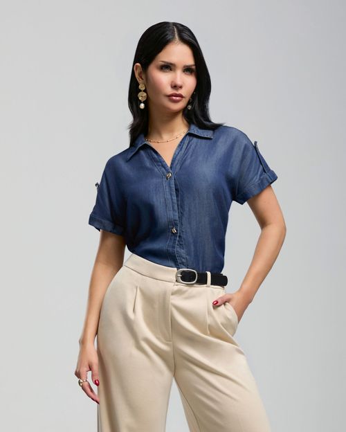 Blusa Mujer Lyra Dark Wash