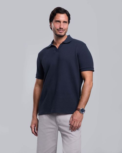 Polo Cuello Camisa Hombre Sander Azul Dutty