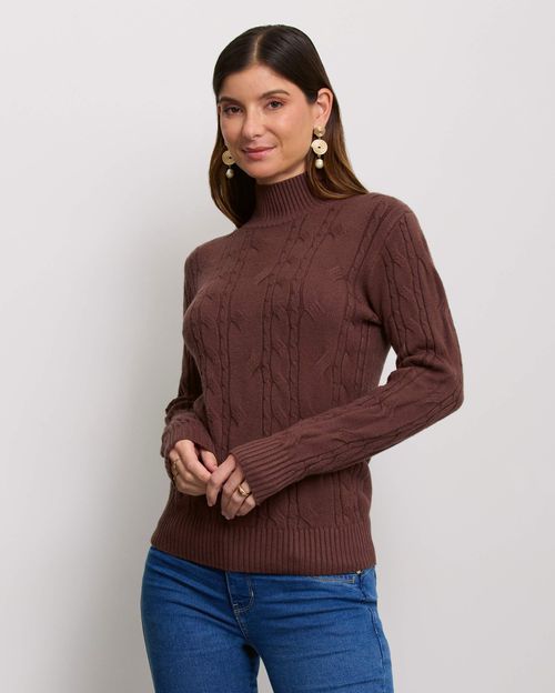 Chompa Mujer Mora Marron Clove