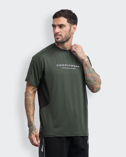 Polo Hombre Fit Verde Militar