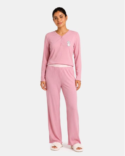 Pijama Set 2 Piezas Mujer Macarena Rosado