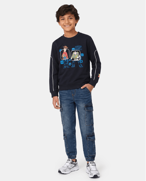 Polera Niño Justin Azul Náutico
