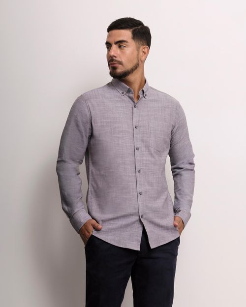 Camisa Hombre Paolo Gris Oscuro