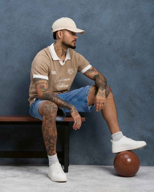 Polo Cuello Camisa Hombre Fils Beige