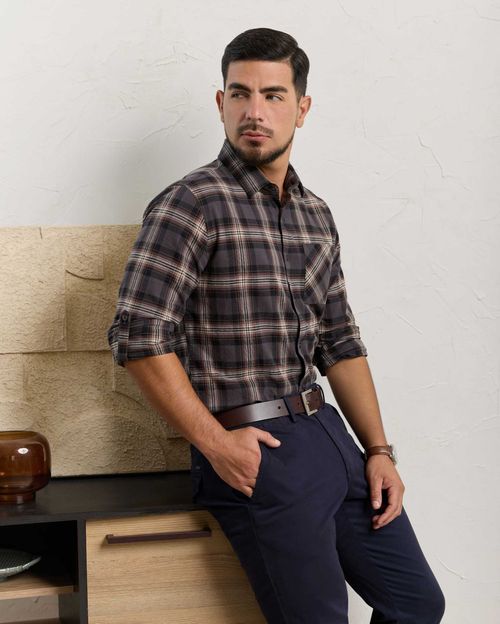 Camisa Hombre Adrien Marron
